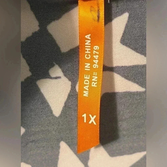 MAGIC abstract Print Maxi Low Cut  V Neck Dress 1X EUC Summer Artsy Spring Long - Picture 6 of 6